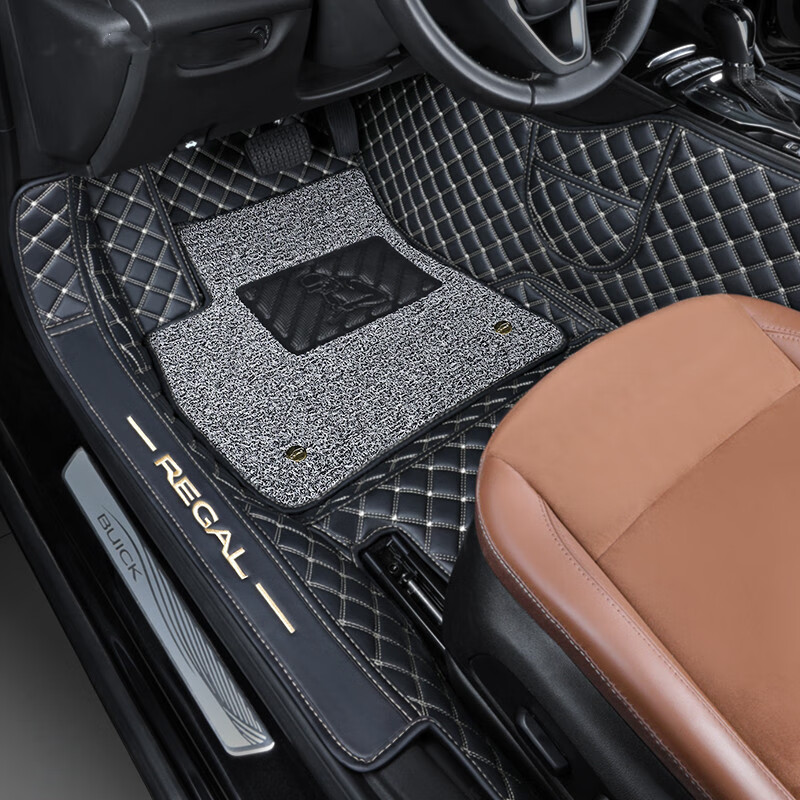 指南针 双层纯色脚垫