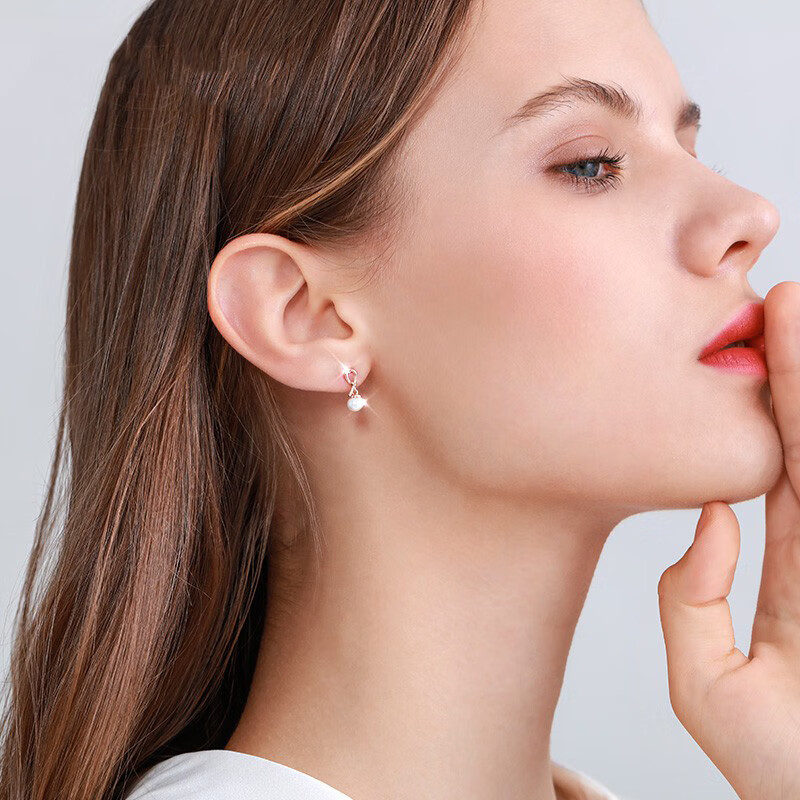 T400 蝴蝶结珍珠耳饰