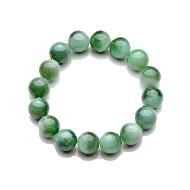 千载一玉 飘花圆珠 翡翠手镯