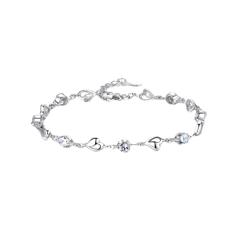 匆匆那年 镶白锆爱心 手链