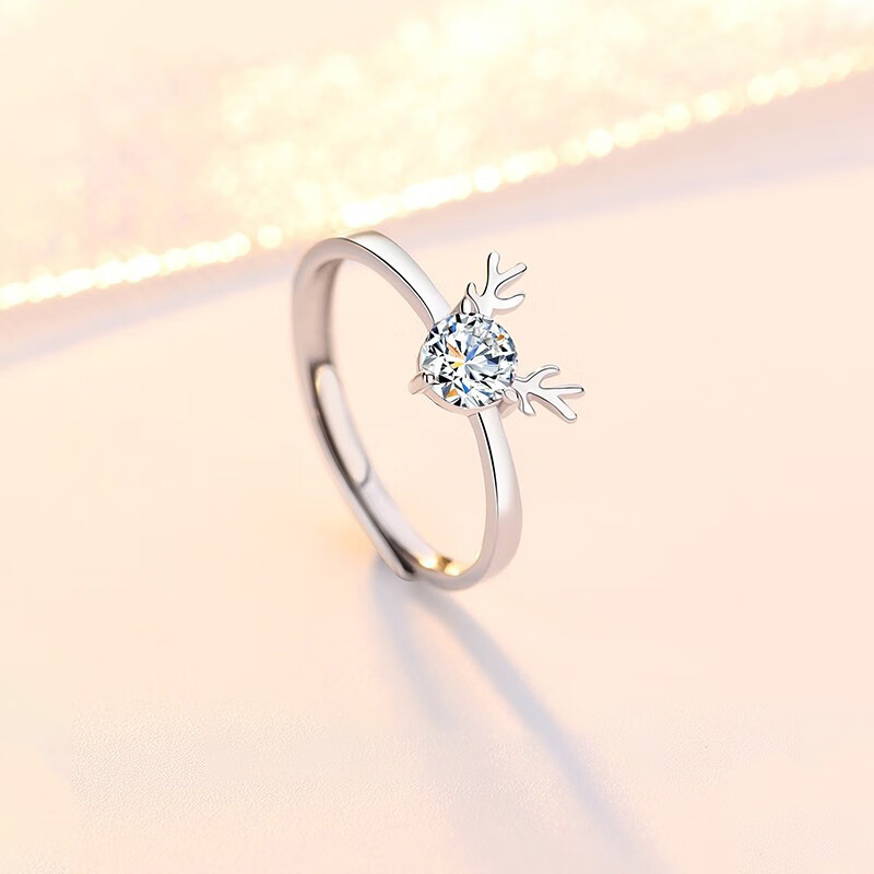 银千惠镶施华洛世奇锆戒指