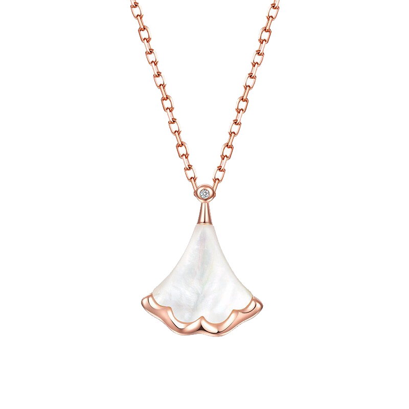 N2IT 扇形合金贝壳项链