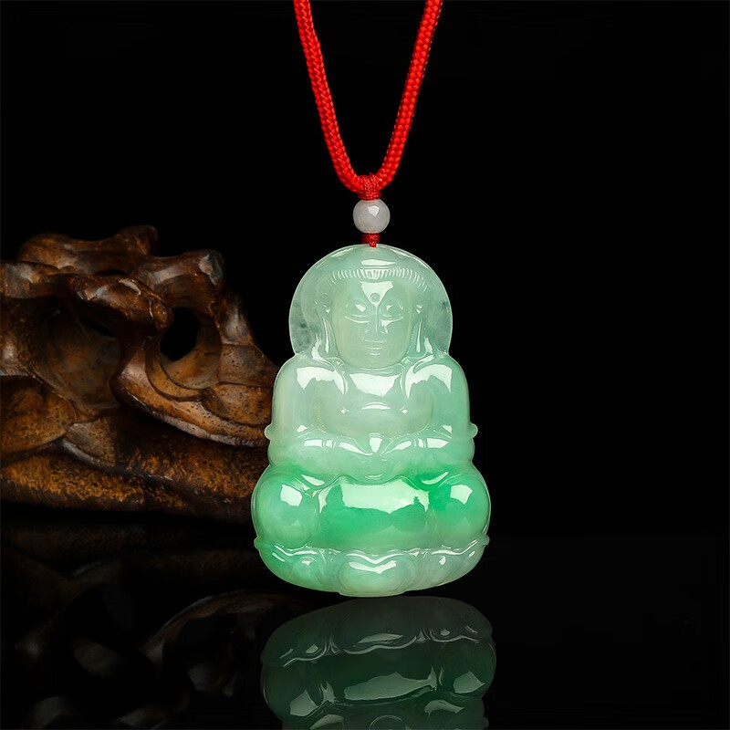 周六福 冰糯种翡翠吊坠