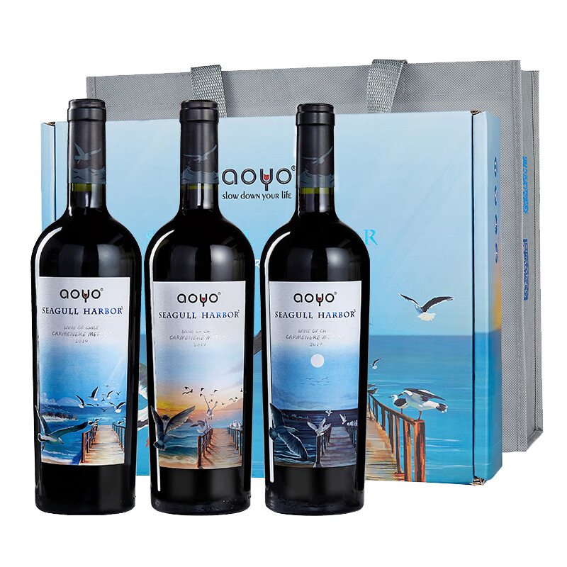 傲鱼 佳美娜梅洛混酿干红葡萄酒