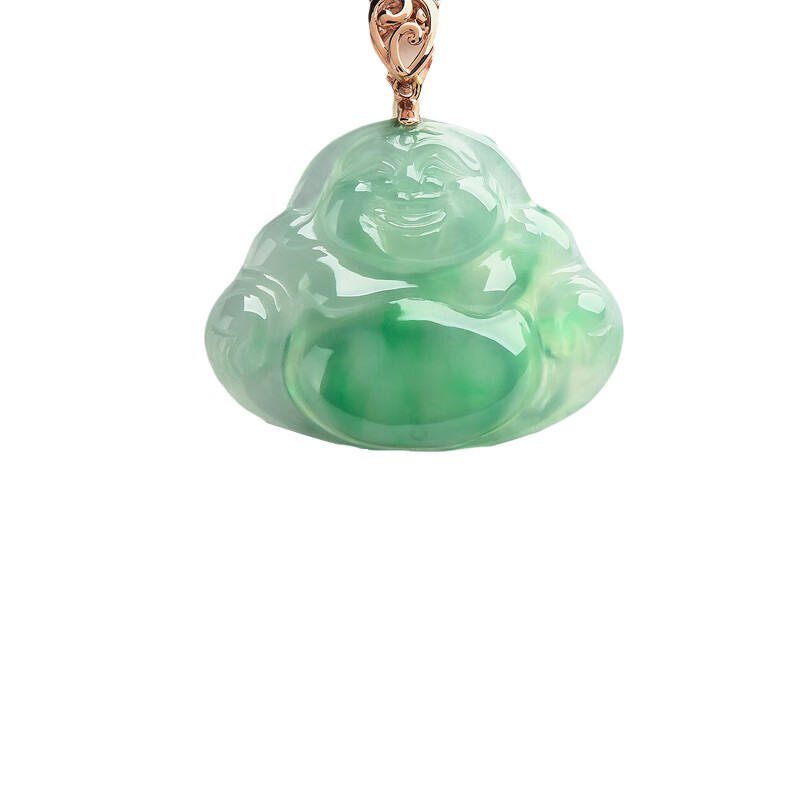 玉萌色 翡翠佛公 吊坠