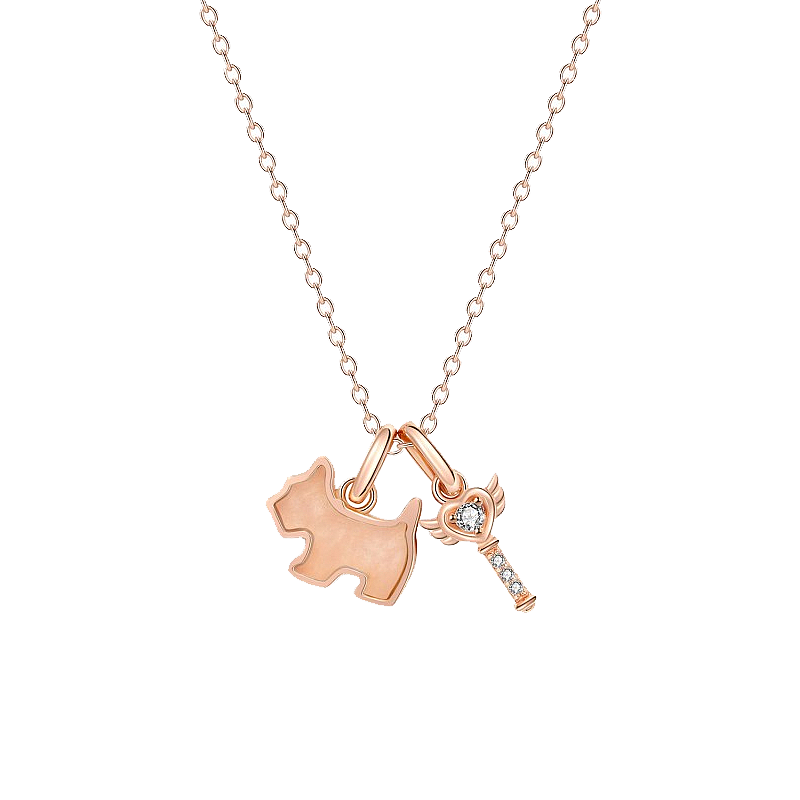 AGATHA 小狗纯银项链