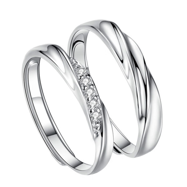 卡蒂罗999银情侣戒指