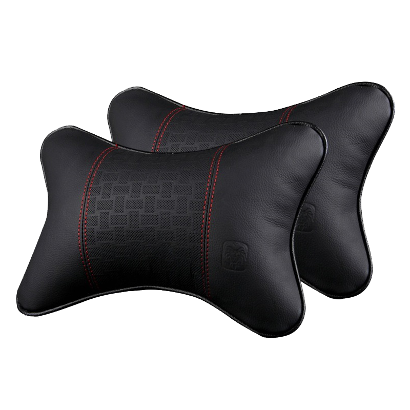 狮博头层牛皮头枕腰靠