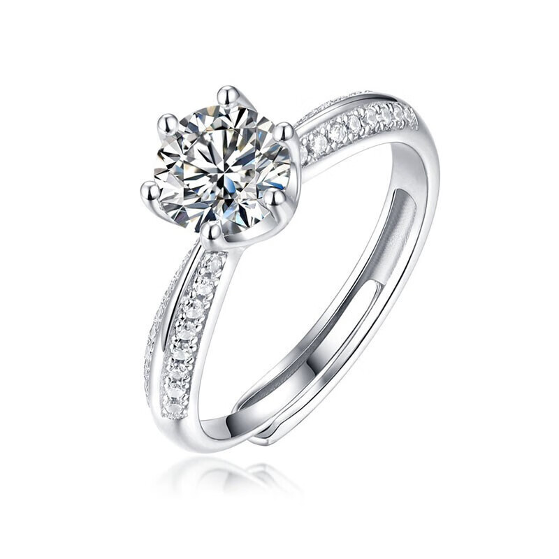 知尊 莫桑石裙镶戒指