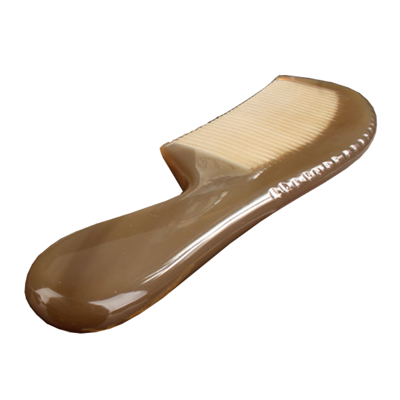 壮姑娘 圆环雕花 牛角梳