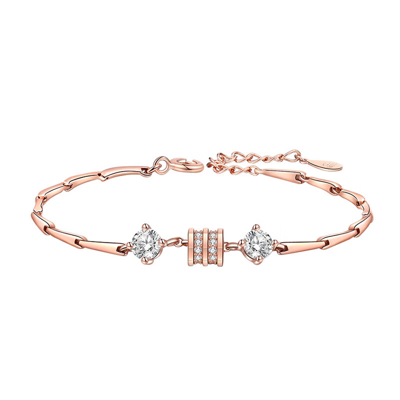 古耐 小蛮腰玫瑰金手链