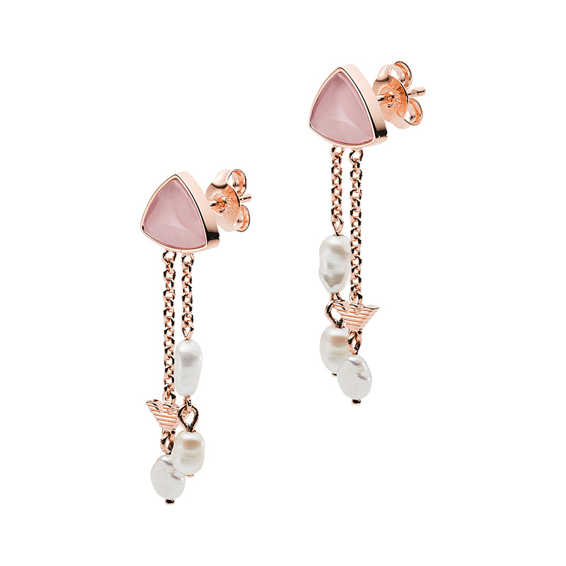 阿玛尼珍珠流苏耳饰