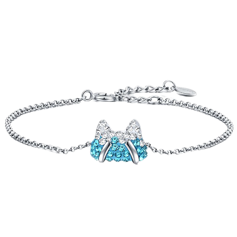 卡蒂罗蓝锆猫咪手链