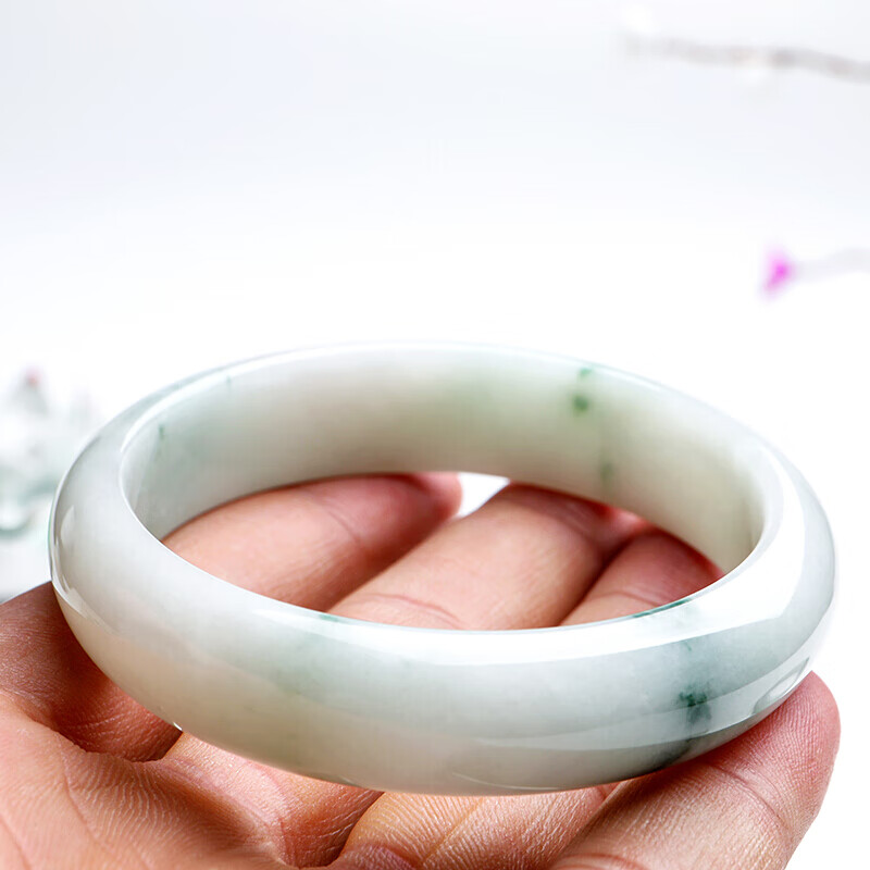 净心石 飘花水润翡翠手镯