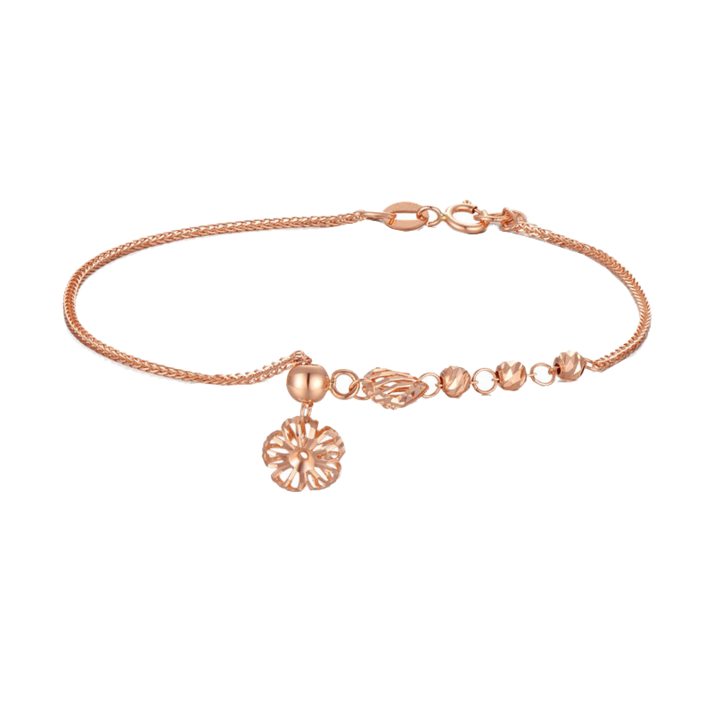 黛洛奇 花贝玫瑰金手链