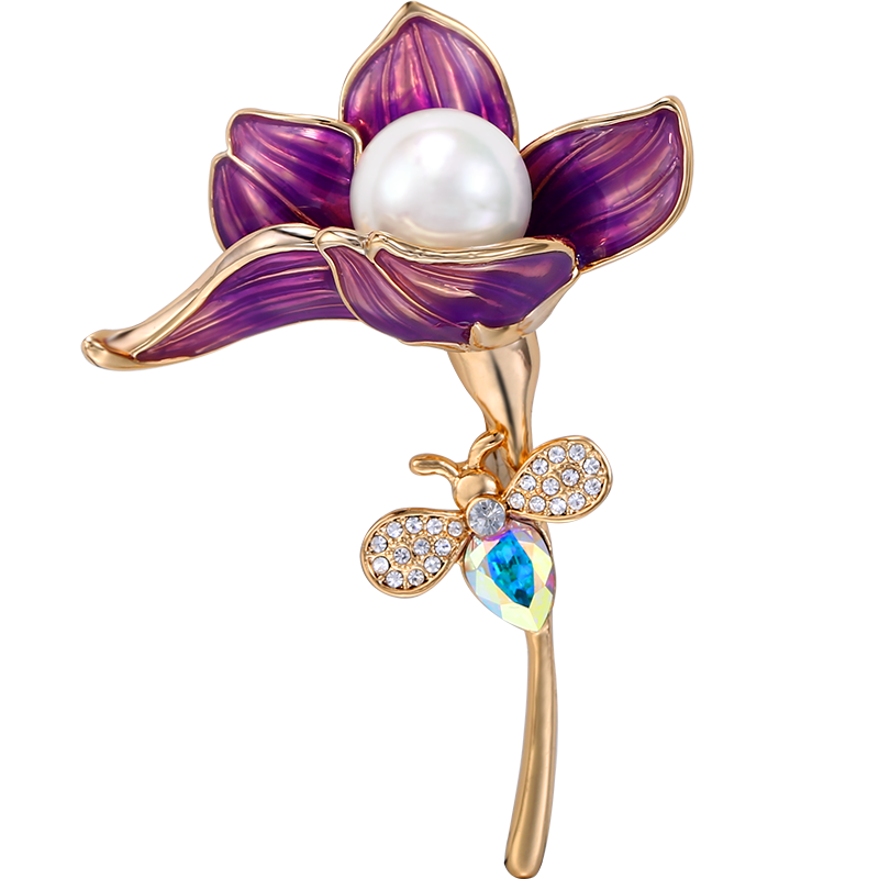 唐后优雅女士珍珠胸针