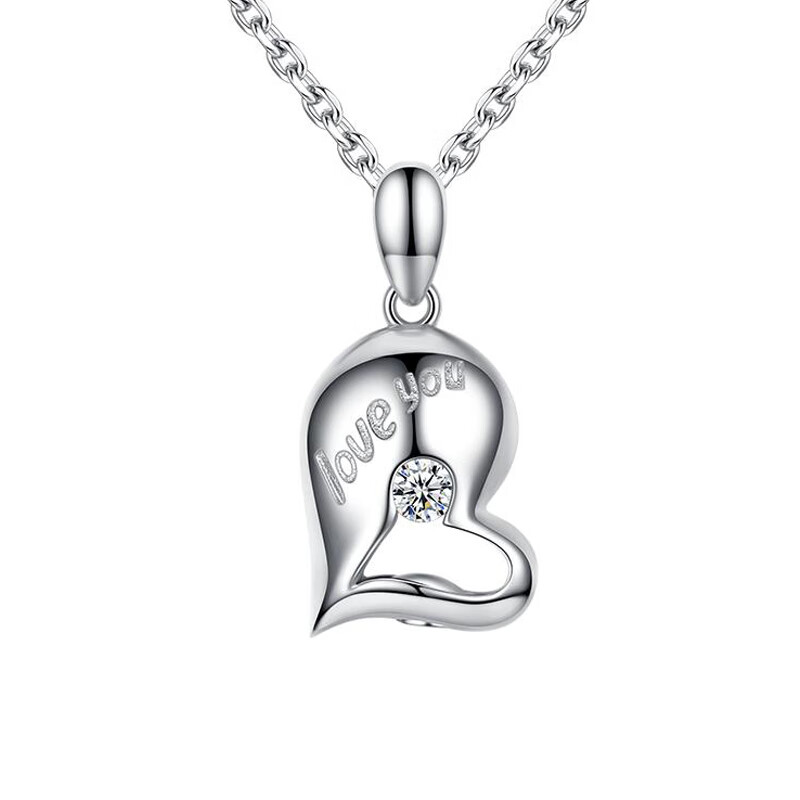 冠带 爱心形项链