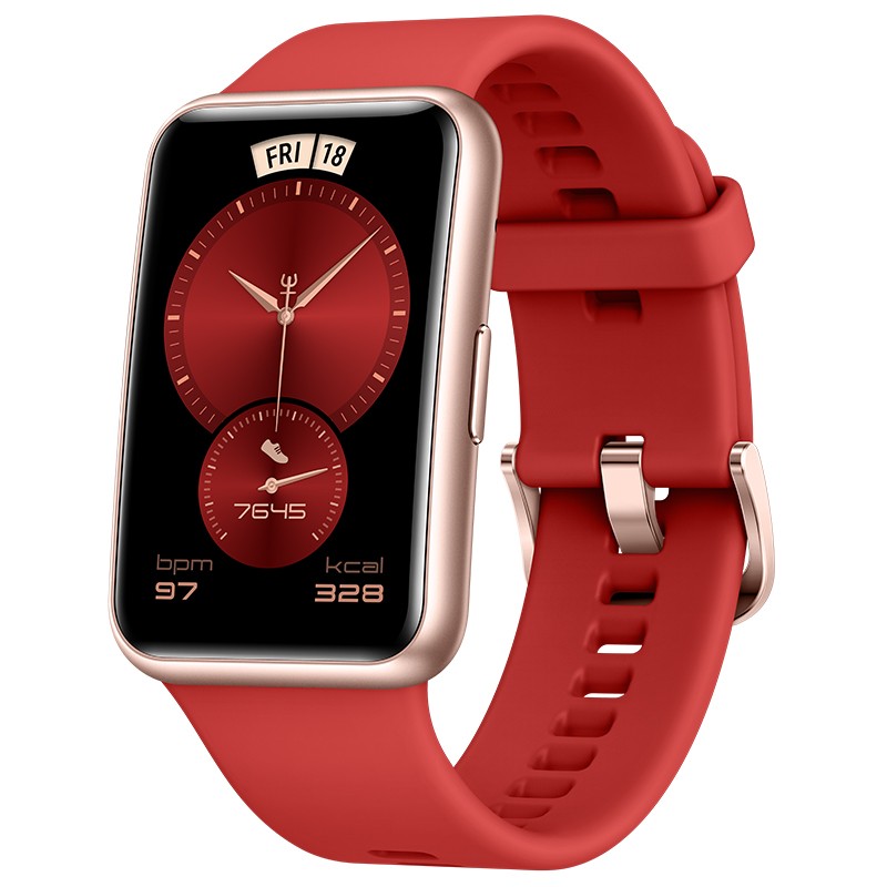 华为新年红watchfit智能手表送女朋友时尚生日礼物