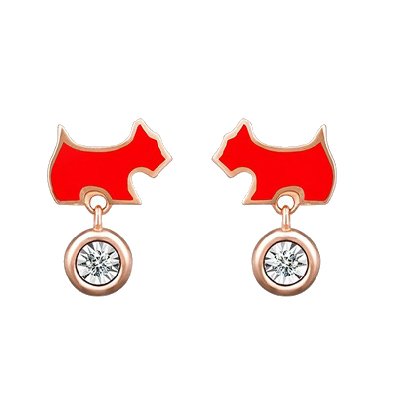 AGATHA 珐琅小狗耳饰