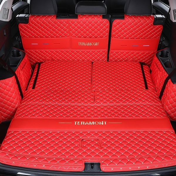 智汇 酒红色后备箱垫