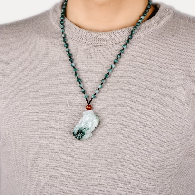 可玉可求 霸气貔貅 翡翠吊坠