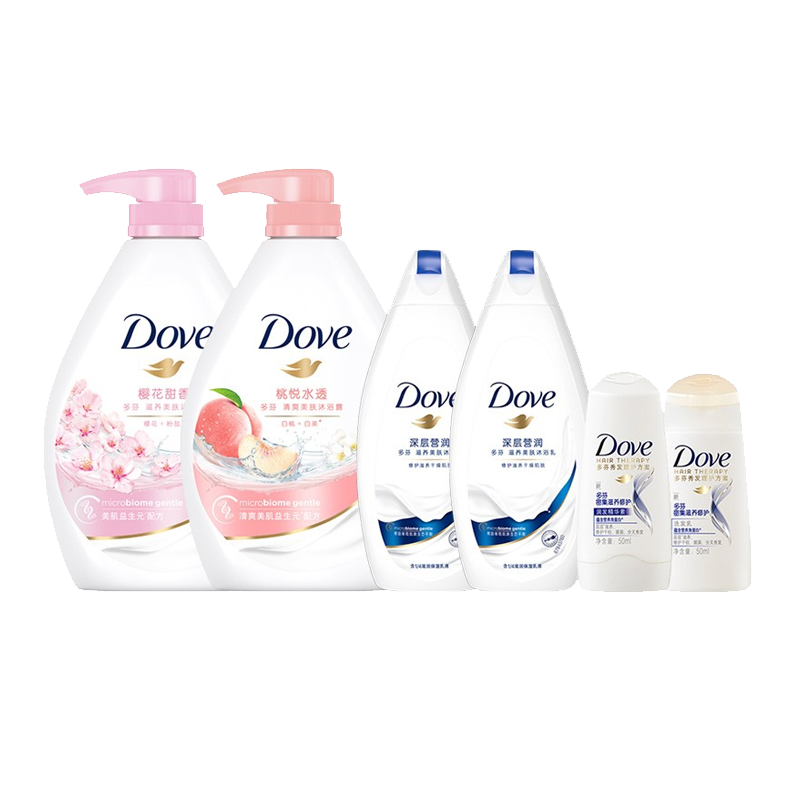 多芬 樱花香味沐浴露套装