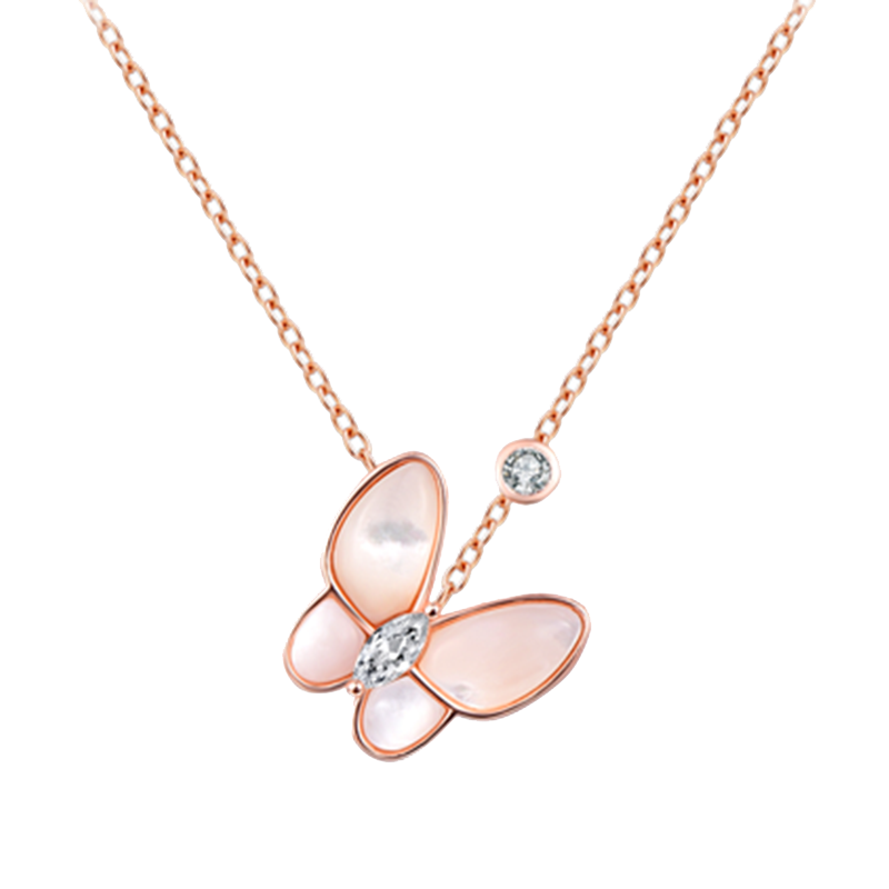 博皓 贝母蝴蝶锁骨链