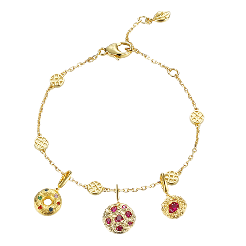 Orange Cube挂坠手链