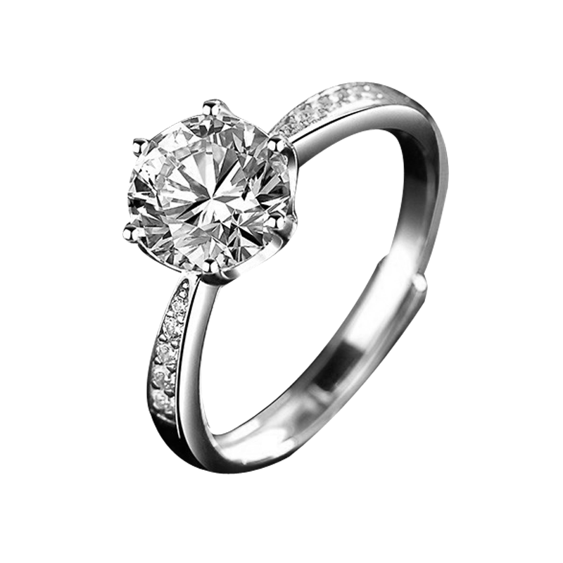 妙选 一克拉莫桑石戒指