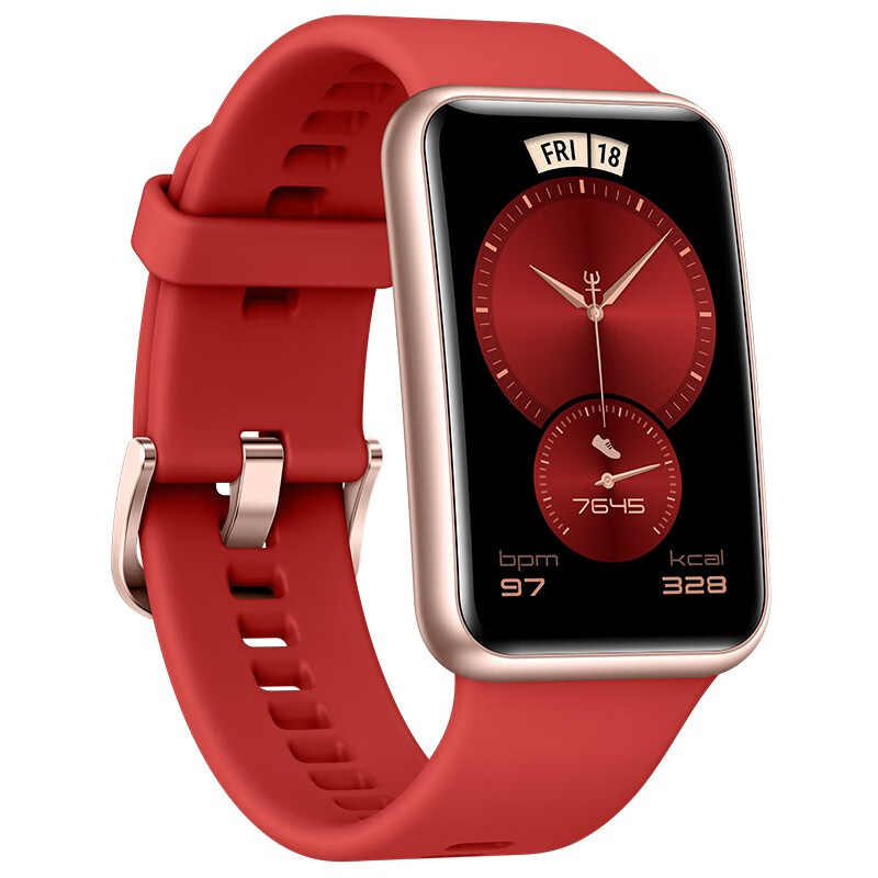 华为新年红watch fit智能手表,送女朋友时尚生日礼物