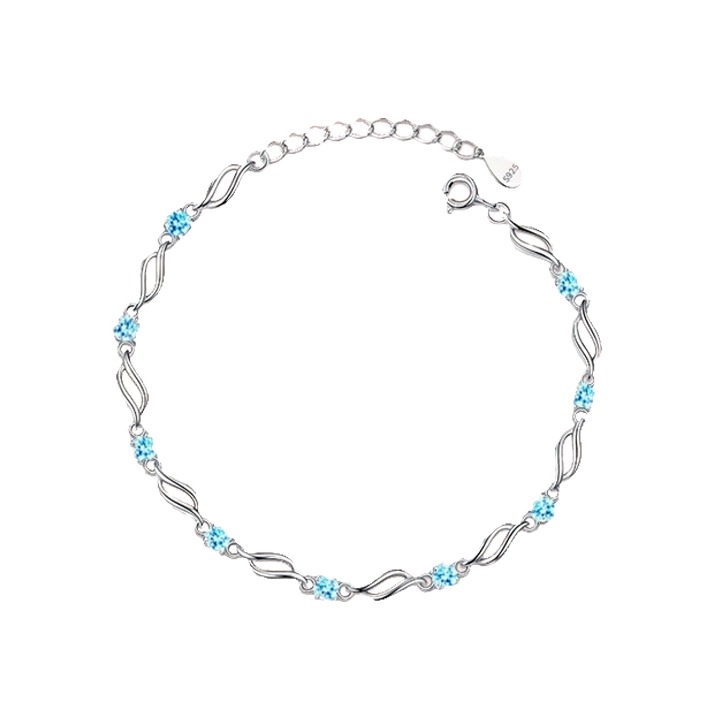 卡蒂罗 天空蓝锆石手链