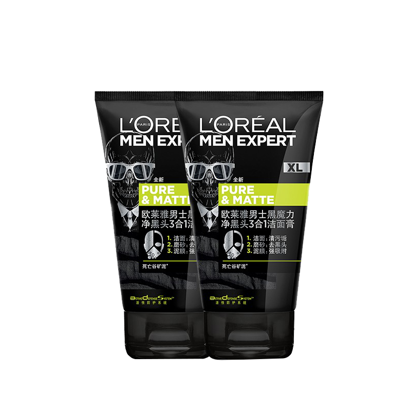 欧莱雅 男士黑魔力去黑头洗面奶