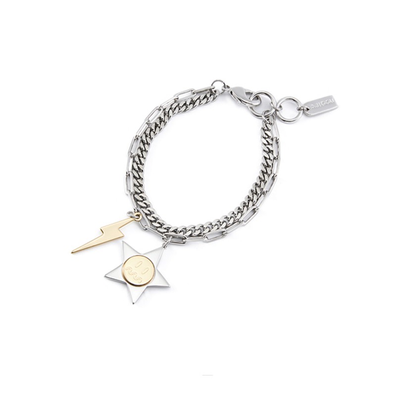 兰际五角星闪电吊坠手链