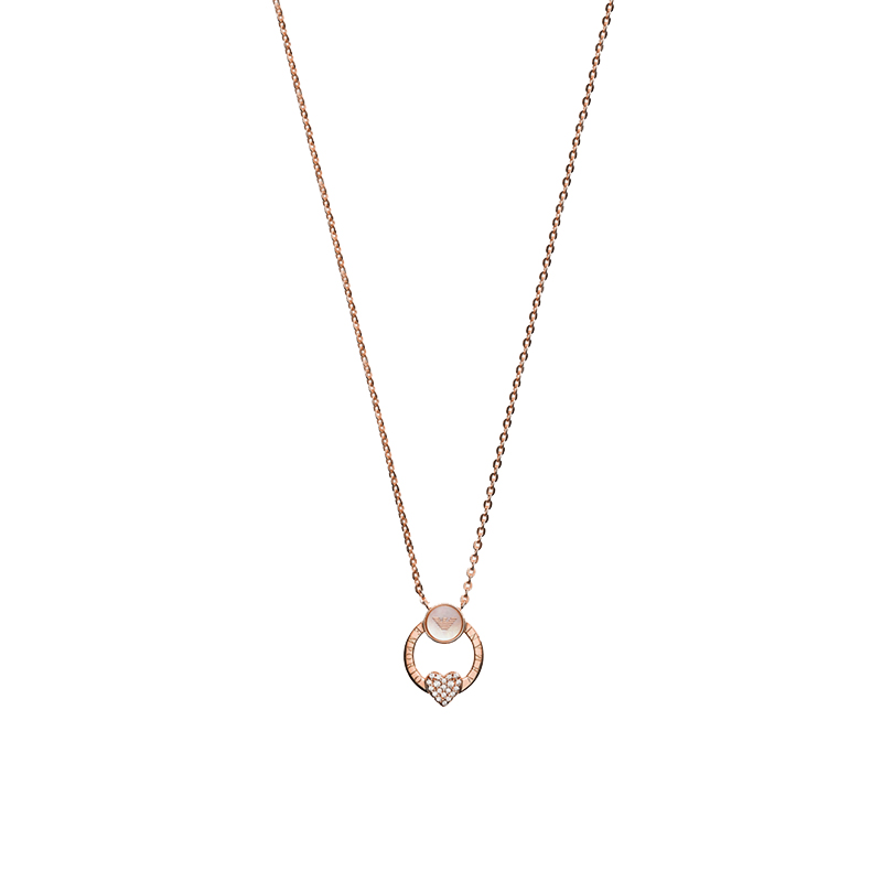 阿玛尼 圆形鹰标 项链