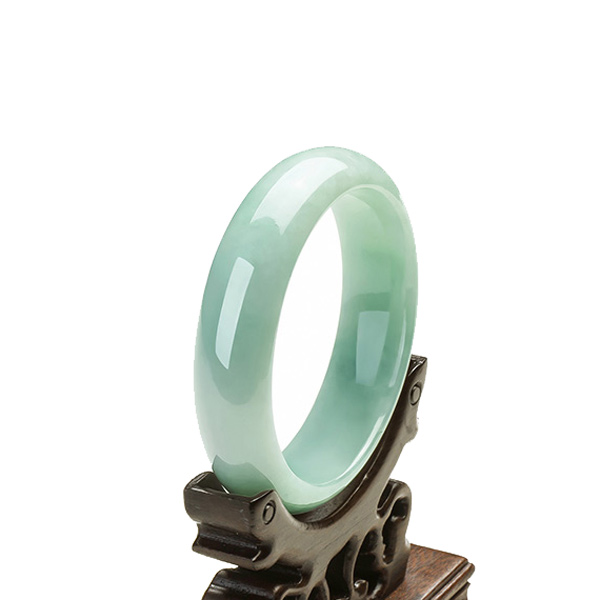 碧玉尊 冰种飘花翡翠手镯