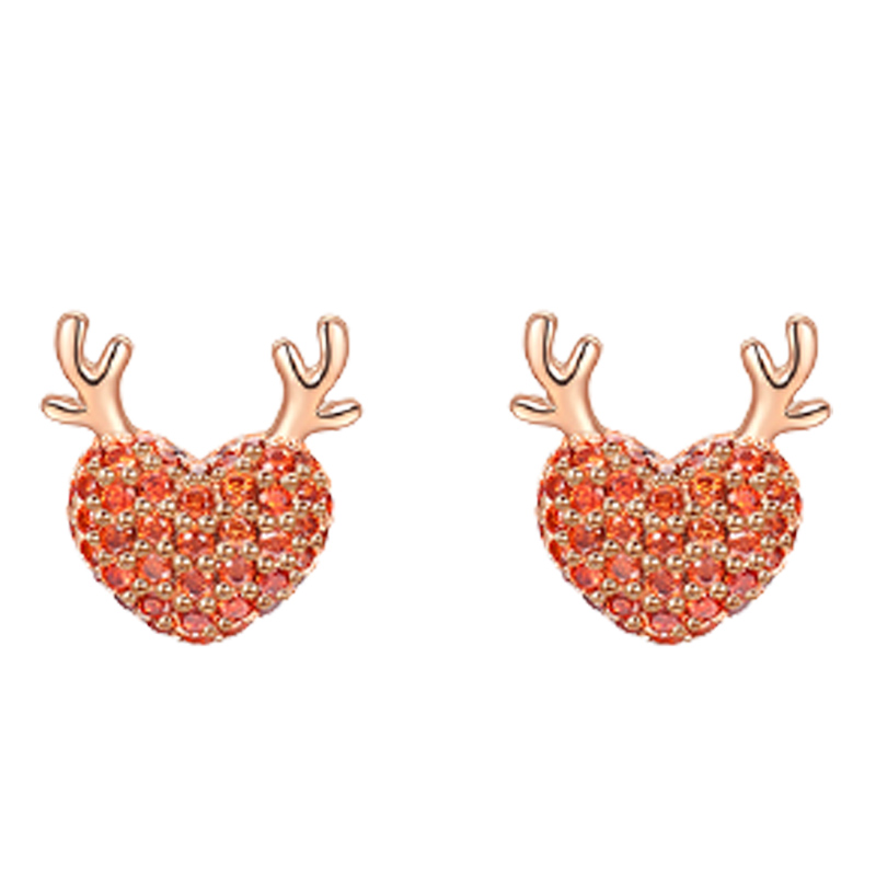 卡蒂罗 鹿角心形耳饰