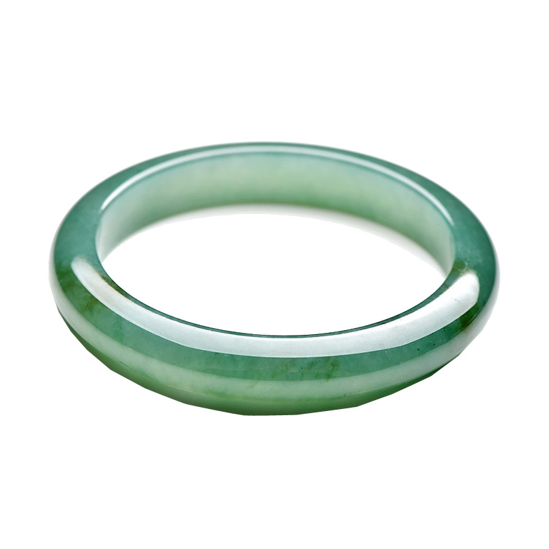 可玉可求 油绿色 翡翠手镯
