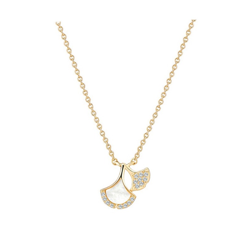 Tsful 扇形银杏叶 项链