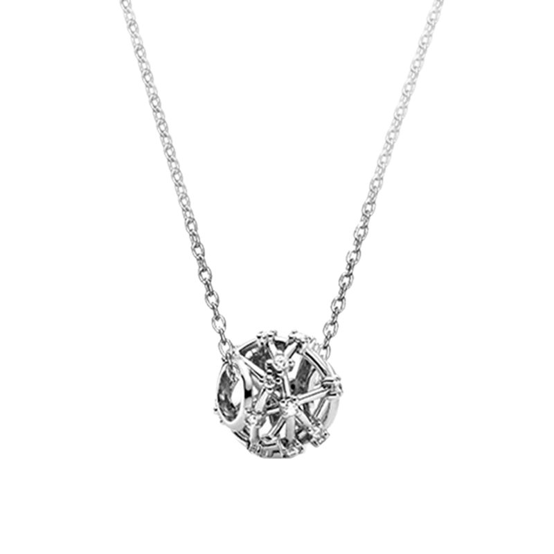 潘多拉 镂空星座吊坠项链