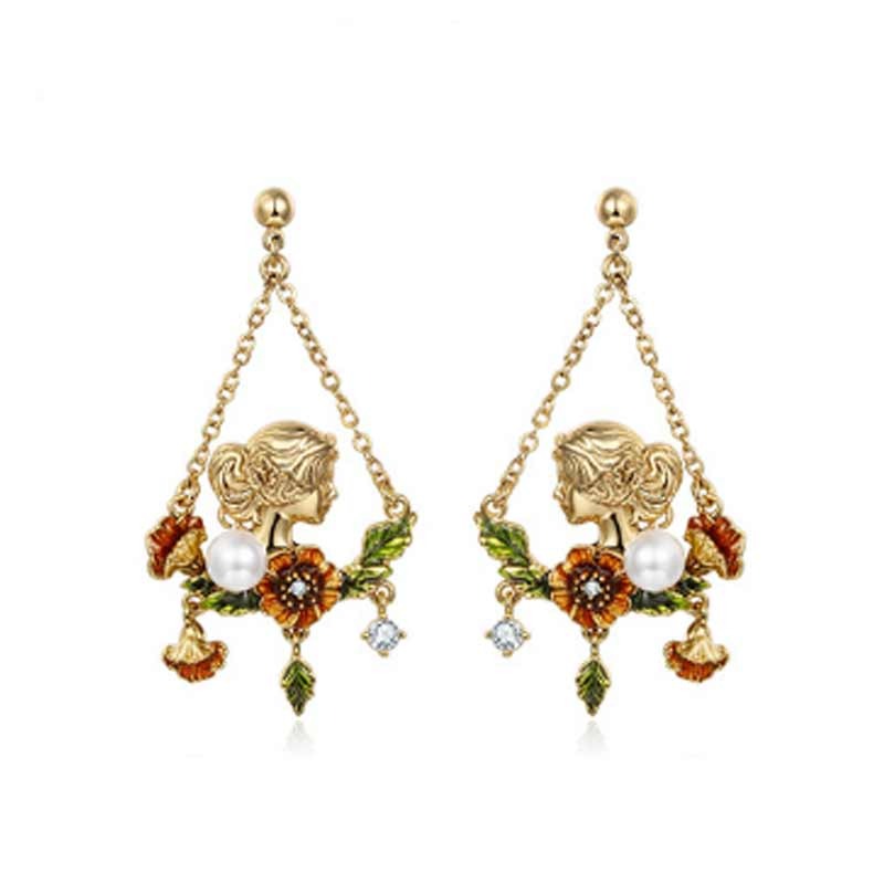 shes茜子耳饰复古耳饰