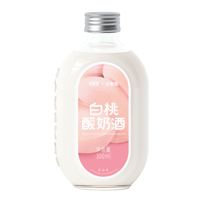 三生石圆润饱满白桃酸奶米酒