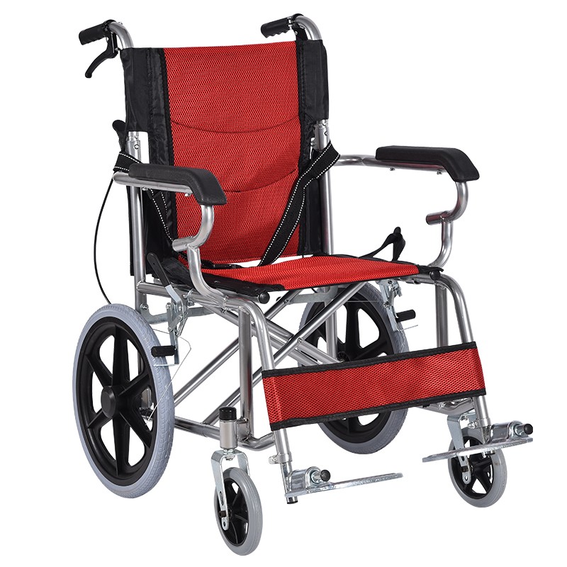 揽康 精美红色轮椅