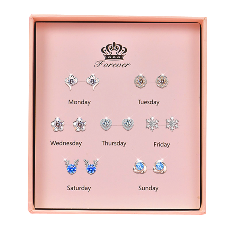 缔晶 永生花纯银一周耳饰