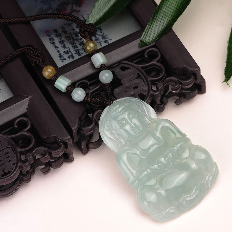 劳梭 玉观音翡翠 吊坠