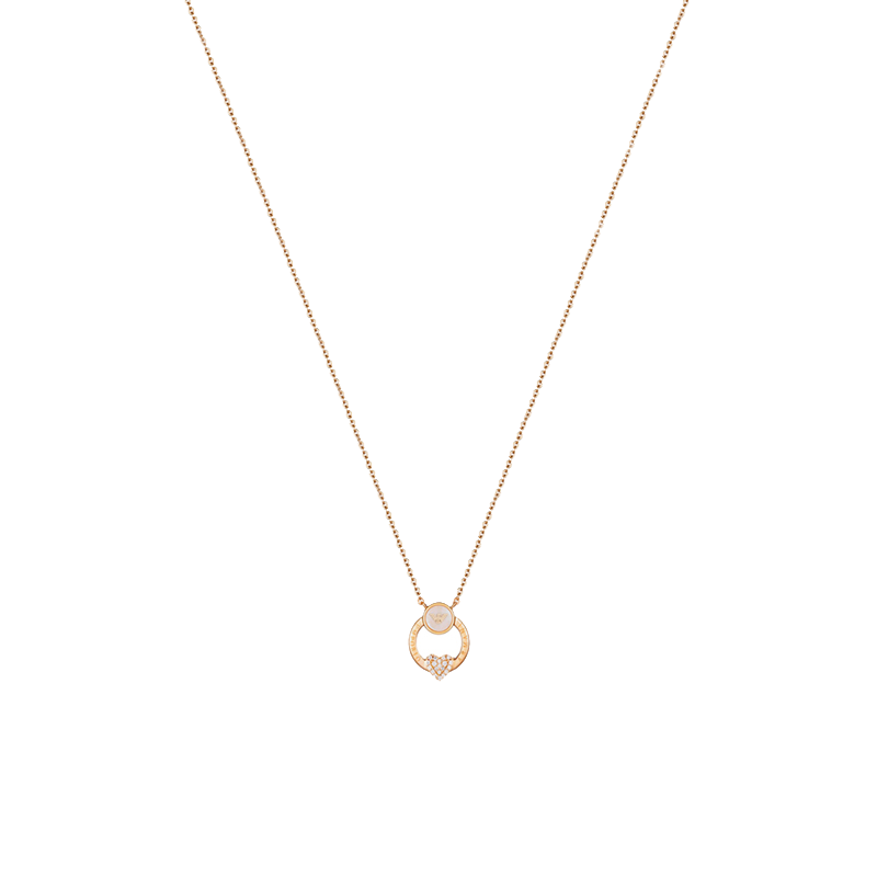 阿玛尼 玫瑰金 项链