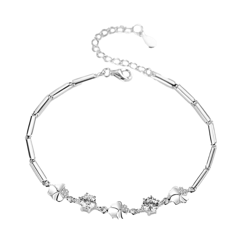 古耐四叶草银手链