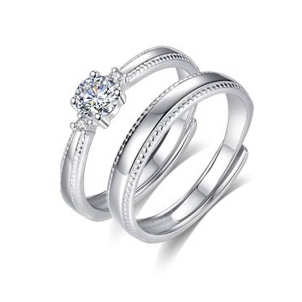 劳拉图 铂金简约戒指