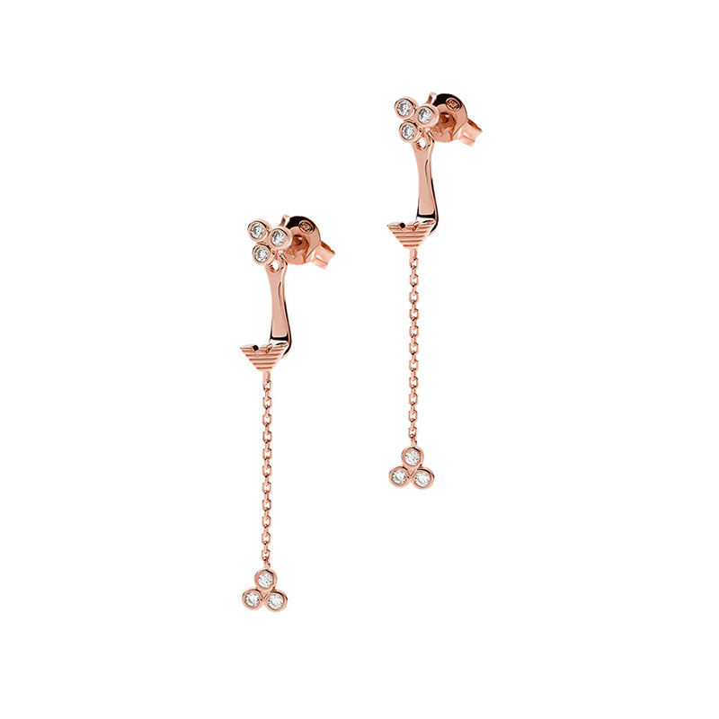 阿玛尼可爱幸运草耳饰