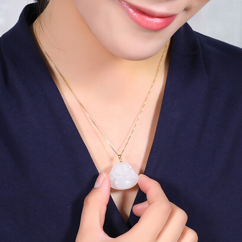 印象眸 18k金镶翡翠吊坠