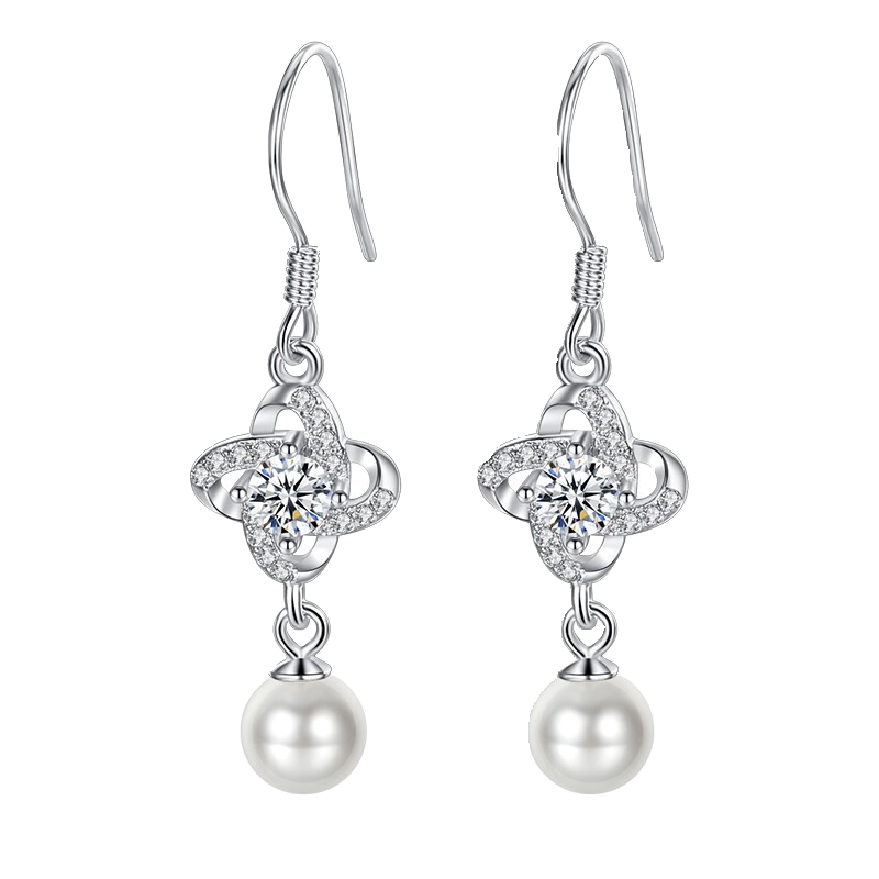 缔晶轻奢时尚长款珍珠耳饰